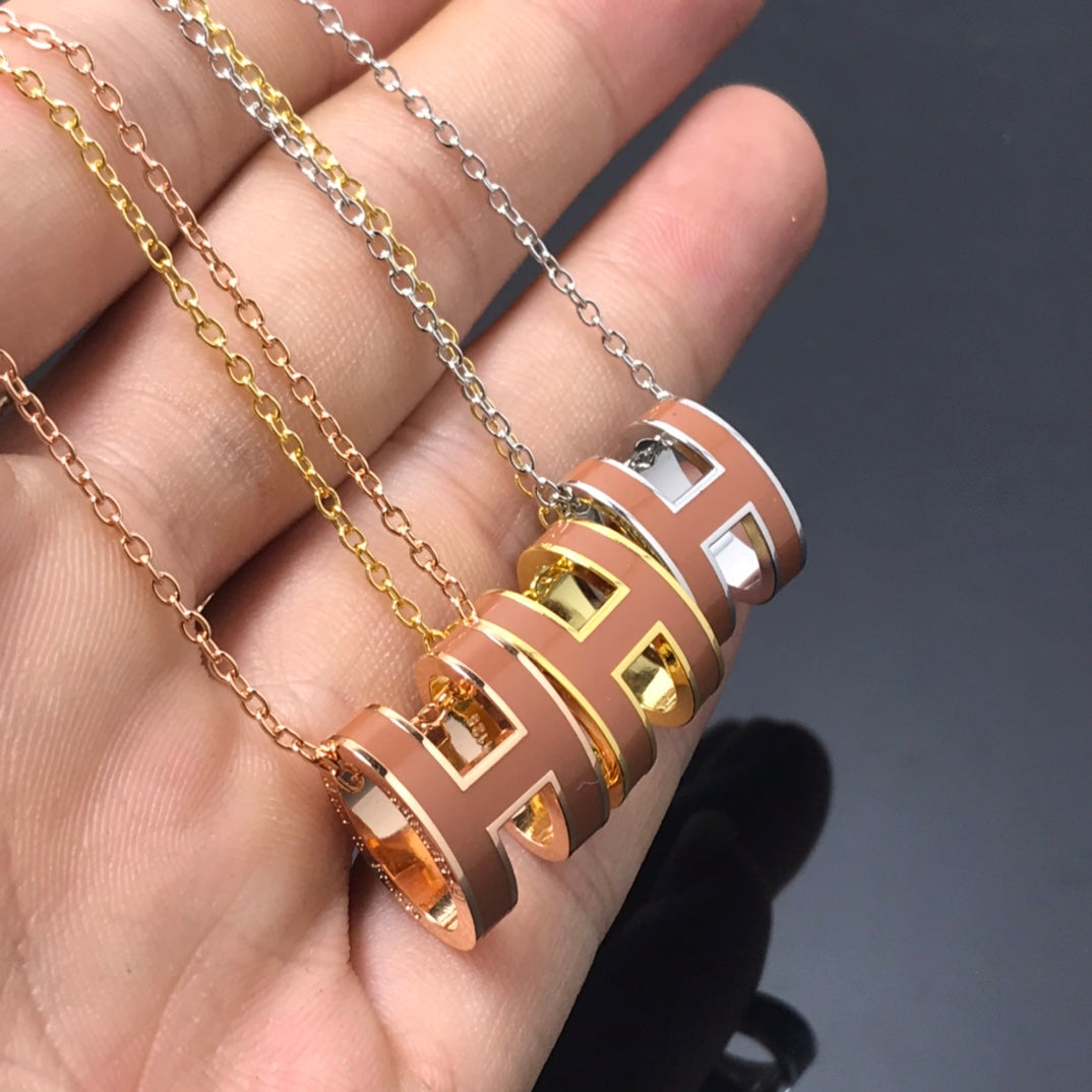 [Loran]H NECKLACE BROWN