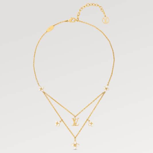[Loran]FLOWERGRAM GOLD MOP DOUBLE ROW NECKLACE