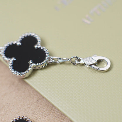 [Loran]LUCKY CLOVER 5-MOTIF BRACELET - BLACK OXNY COLLECTION