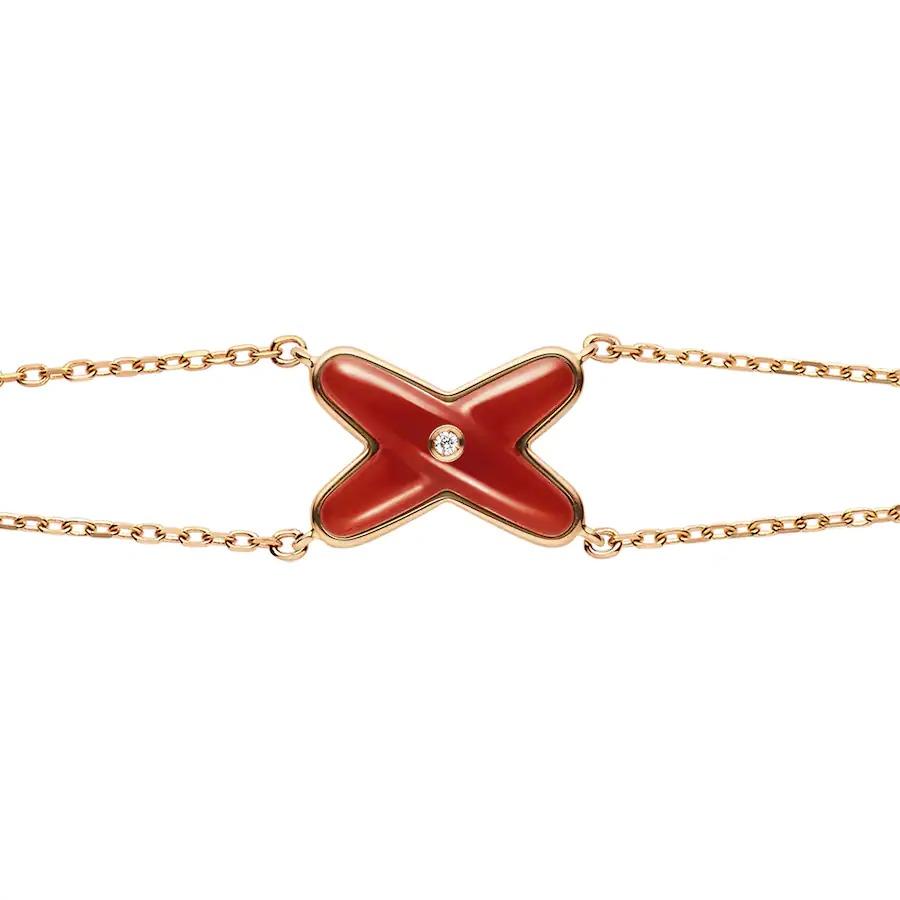 [Loran]JEUX BRACELET CARNELIAN ROSE GOLD 1 DIAMOND