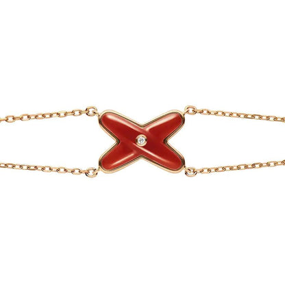 [Loran]JEUX BRACELET CARNELIAN ROSE GOLD 1 DIAMOND