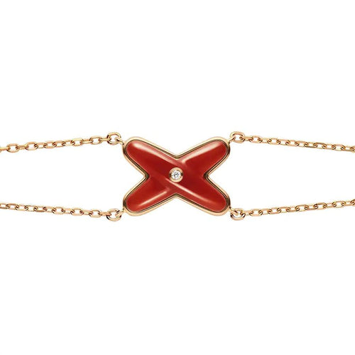 [Loran]JEUX BRACELET CARNELIAN ROSE GOLD 1 DIAMOND