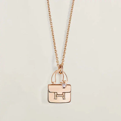 [Loran]AMULETTE PEDANT ROSE GOLD NECKLACE