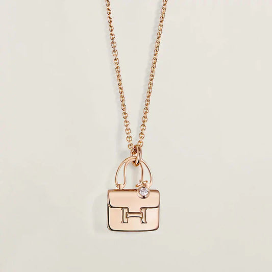 [Loran]AMULETTE PEDANT ROSE GOLD NECKLACE