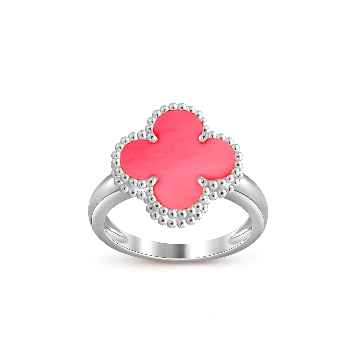 [Loran]LUCKY CLOVER VINTAGE WHITE GOLD RING COLLECTION