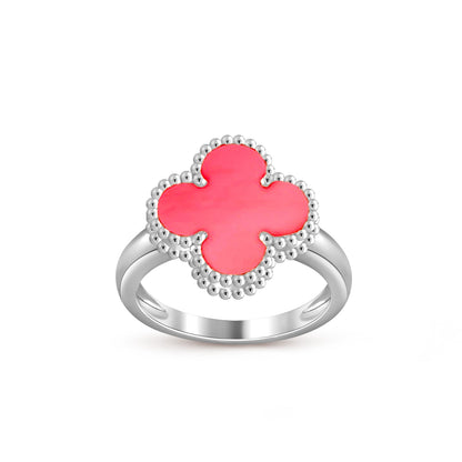 [Loran]LUCKY CLOVER VINTAGE WHITE GOLD RING COLLECTION