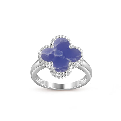 [Loran]LUCKY CLOVER VINTAGE WHITE GOLD RING COLLECTION