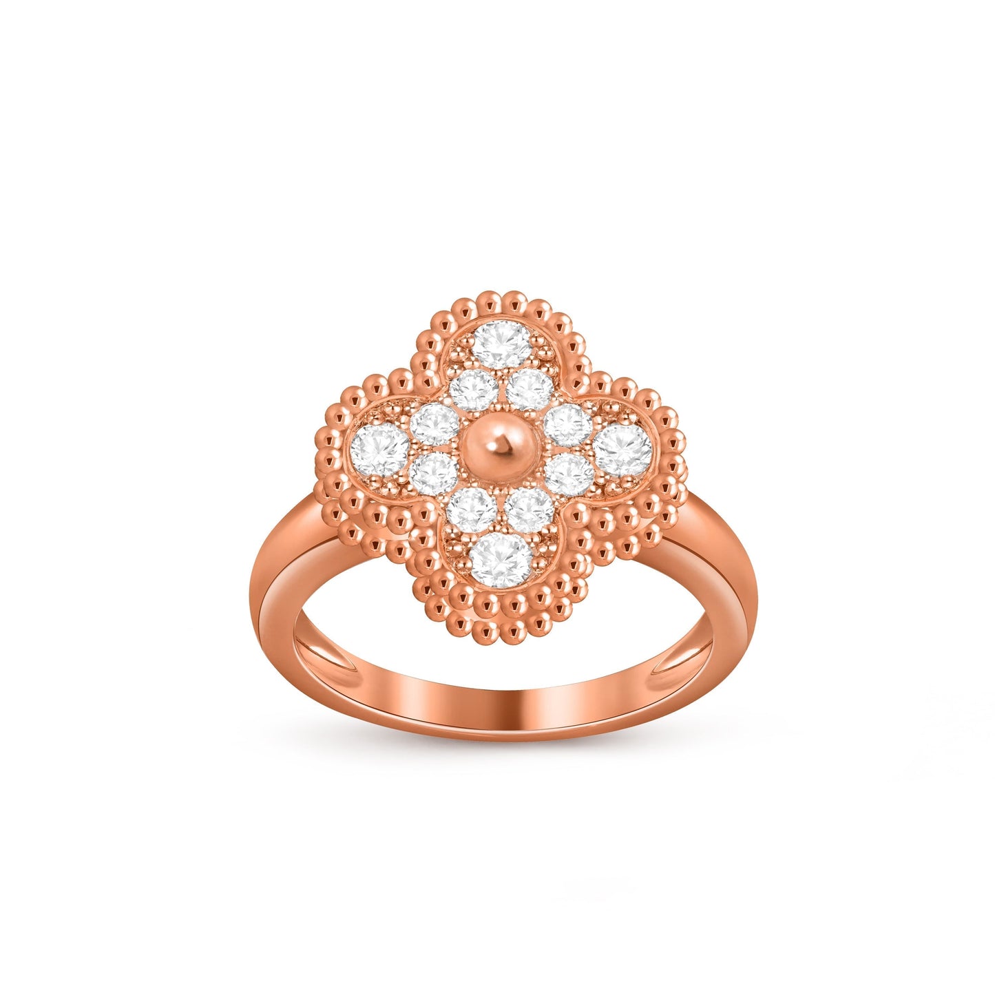 [Loran]LUCKY CLOVER VINTAGE ROSE GOLD RING COLLECTION