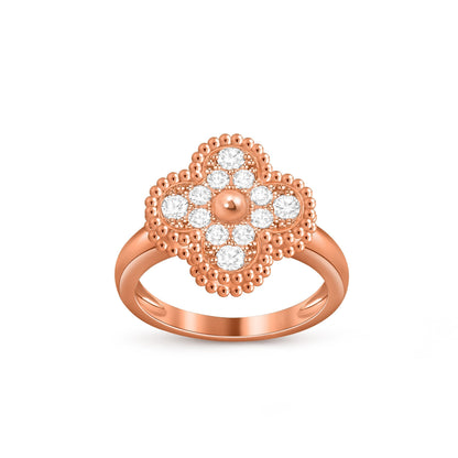 [Loran]LUCKY CLOVER VINTAGE ROSE GOLD RING COLLECTION