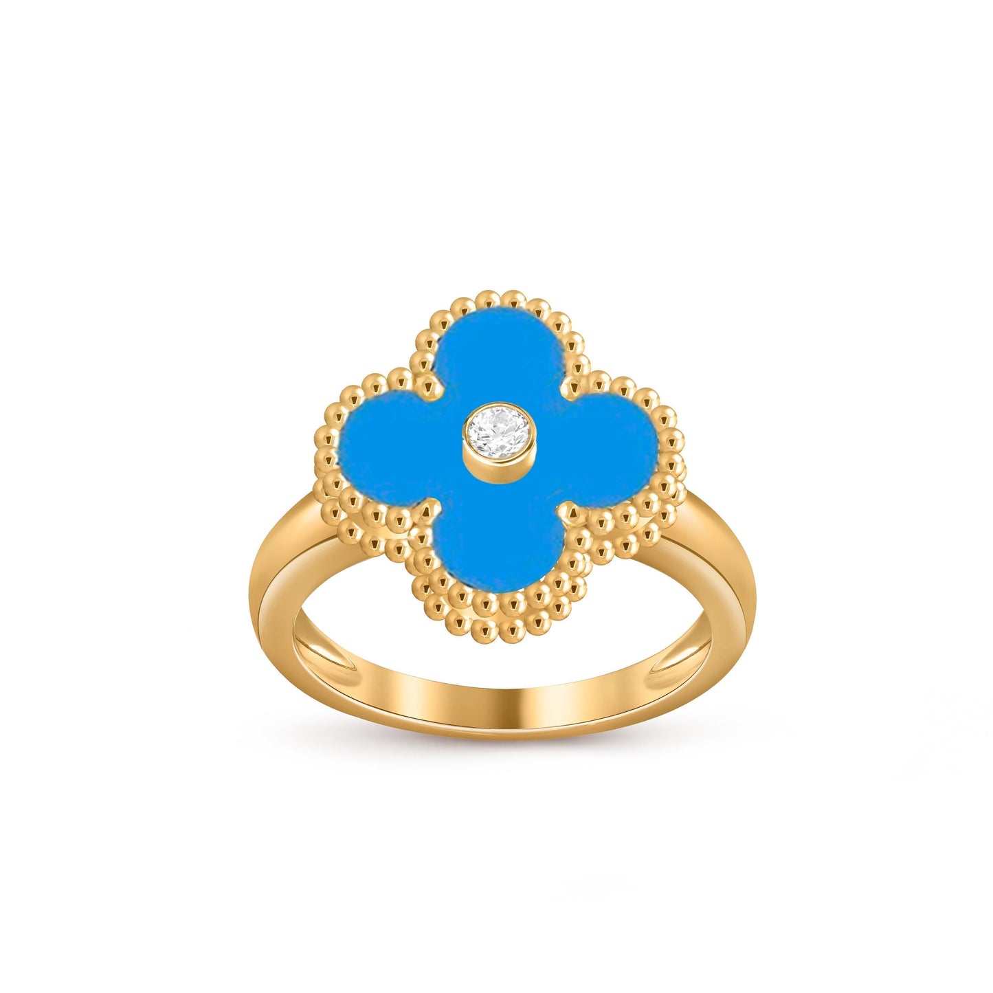 [Loran]LUCKY CLOVER DIAMOND-ACCENT GOLD RING COLLECTION