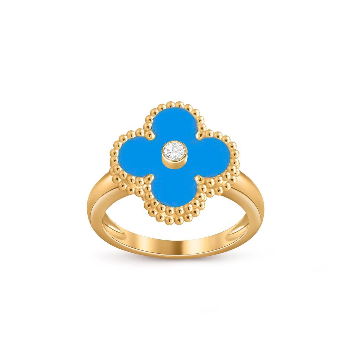 [Loran]LUCKY CLOVER DIAMOND-ACCENT GOLD RING COLLECTION