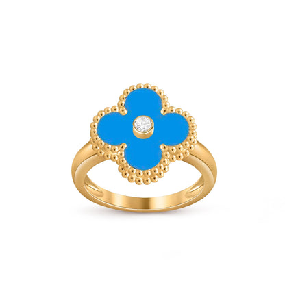[Loran]LUCKY CLOVER DIAMOND-ACCENT GOLD RING COLLECTION