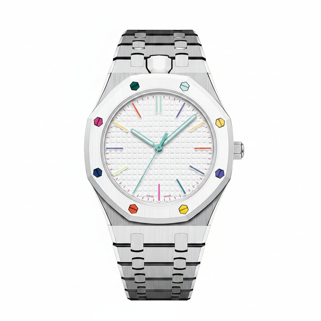 [Loran]OAK POP EXCLUSIVE SILVER STEEL STRAP