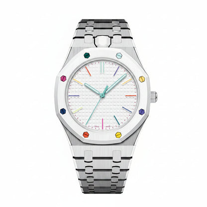 [Loran]OAK POP EXCLUSIVE SILVER STEEL STRAP