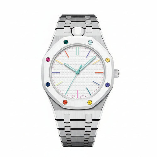[Loran]OAK POP EXCLUSIVE SILVER STEEL STRAP