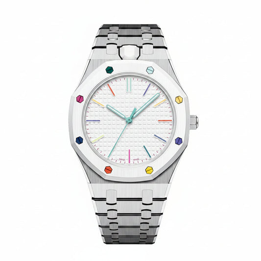 [Loran]OAK POP EXCLUSIVE SILVER STEEL STRAP