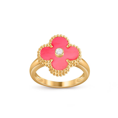 [Loran]LUCKY CLOVER DIAMOND-ACCENT GOLD RING COLLECTION