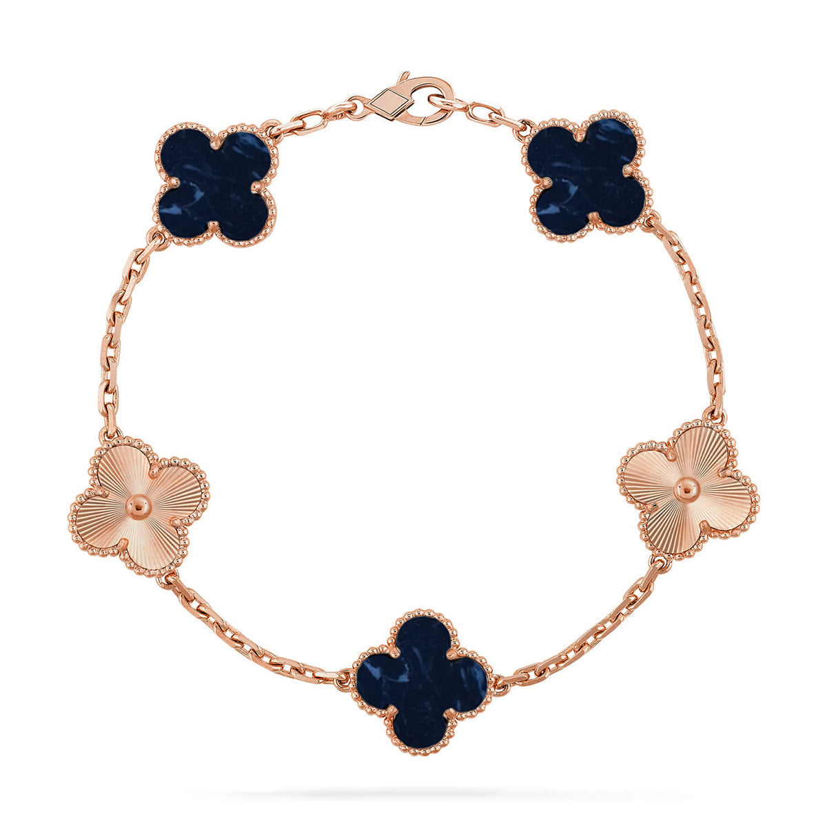 [Loran]LUCKY CLOVER 5-MOTIF BRACELET - PIETERSITE COLLECTION