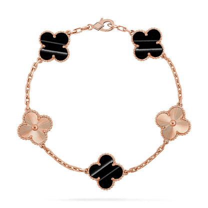 [Loran]LUCKY CLOVER 5-MOTIF BRACELET - PULSE STONE COLLECTION