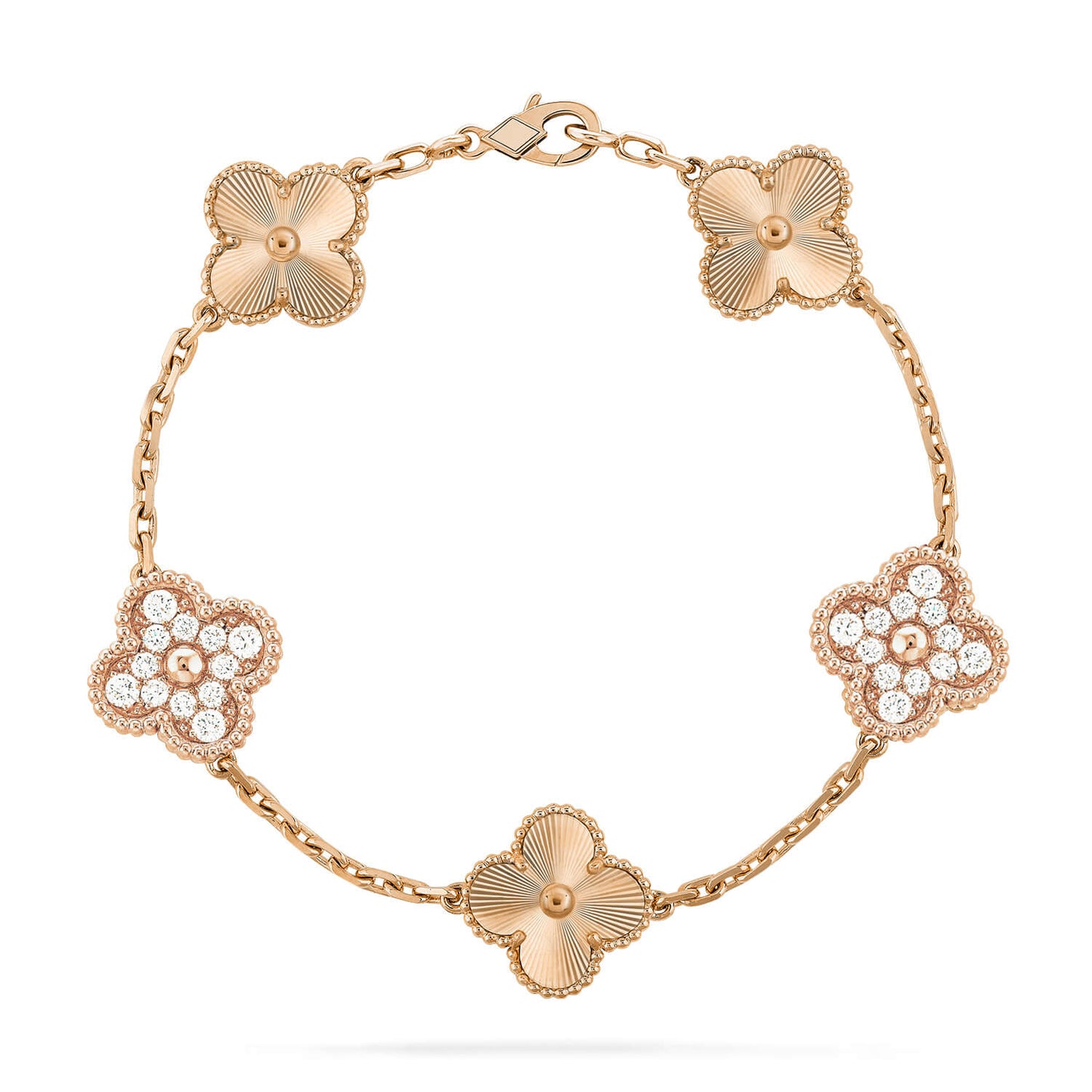 [Loran]LUCKY CLOVER 5-MOTIF BRACELET - LASER COLLECTION