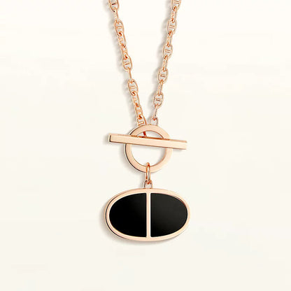 [Loran]CHAINE VERSO BLACK CERAMIC NECKLACE