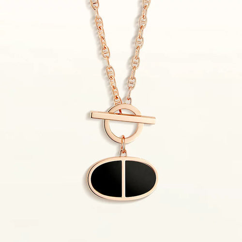 [Loran]CHAINE VERSO BLACK CERAMIC NECKLACE