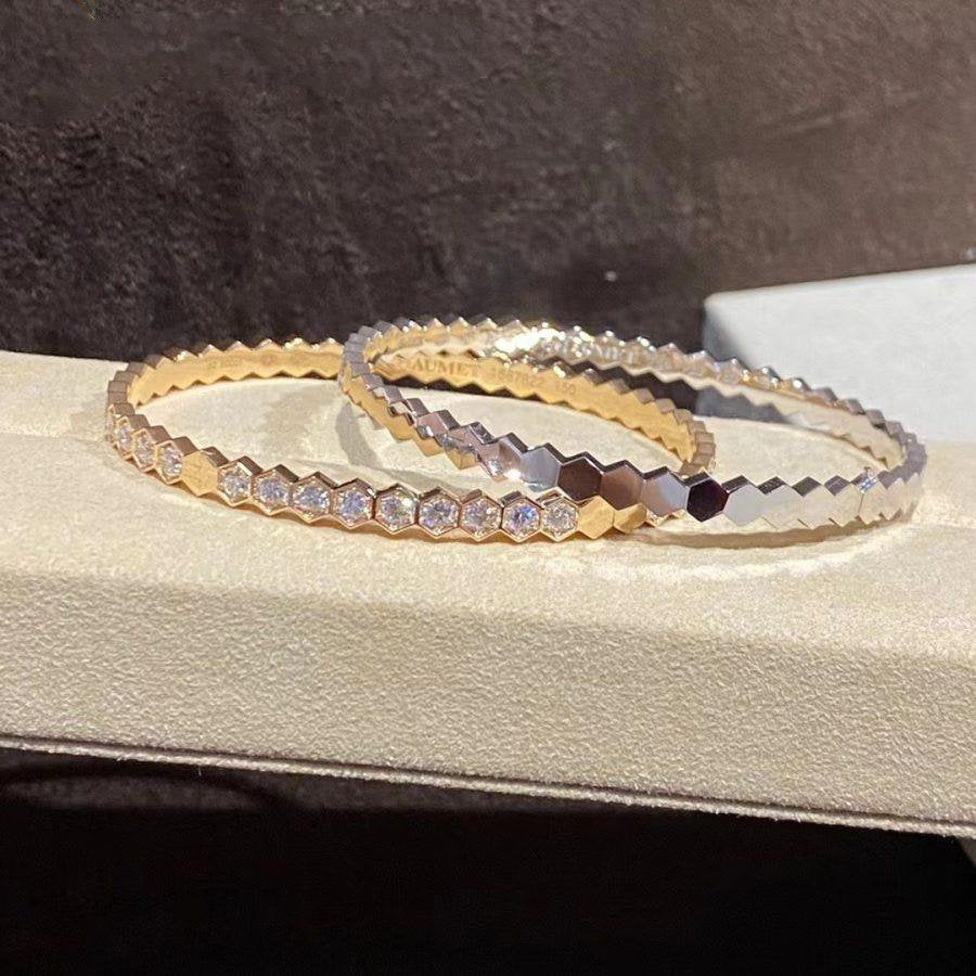 [Loran]BEE LOVE GOLD BRACELET FULL DIAMOND