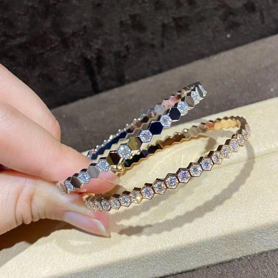 [Loran]BEE LOVE GOLD BRACELET FULL DIAMOND