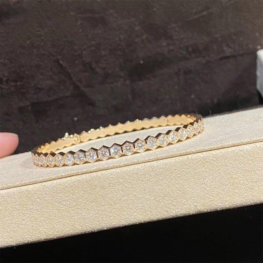 [Loran]BEE LOVE GOLD BRACELET FULL DIAMOND