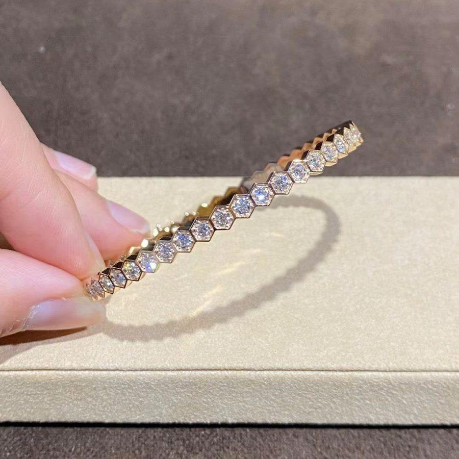 [Loran]BEE LOVE GOLD BRACELET FULL DIAMOND