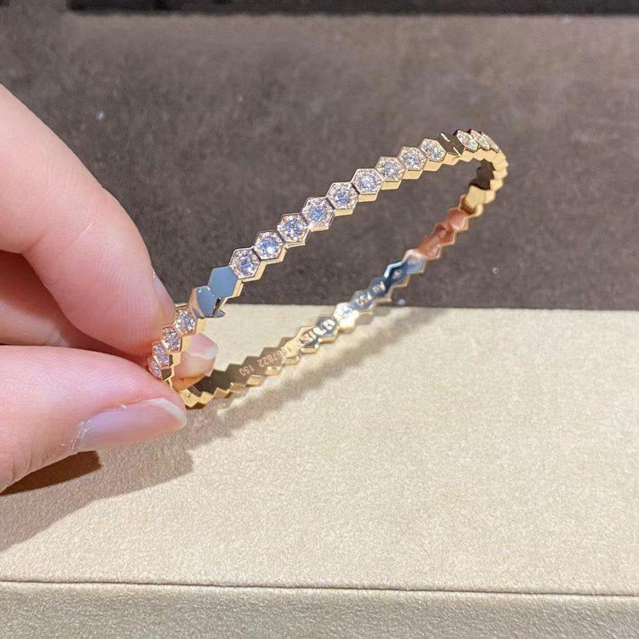 [Loran]BEE LOVE GOLD BRACELET FULL DIAMOND