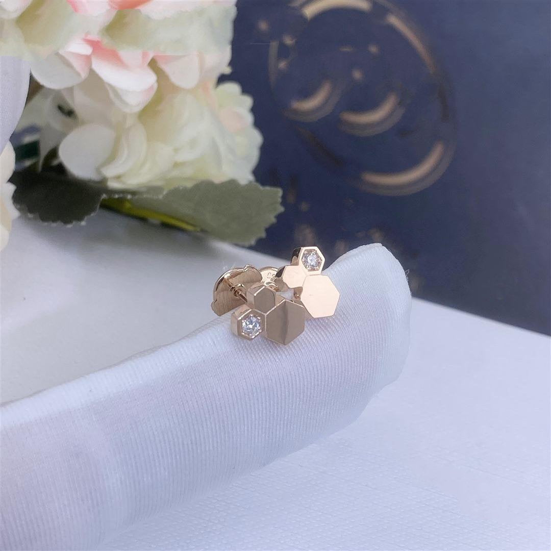 [Loran]BEE LOVE ROSE GOLD DIAMOND EARRINGS