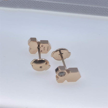 [Loran]BEE LOVE ROSE GOLD DIAMOND EARRINGS