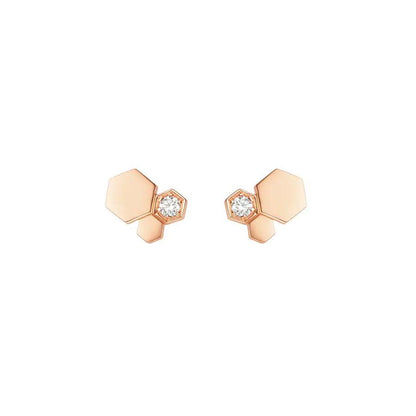 [Loran]BEE LOVE ROSE GOLD DIAMOND EARRINGS