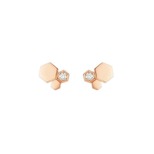 [Loran]BEE LOVE ROSE GOLD DIAMOND EARRINGS