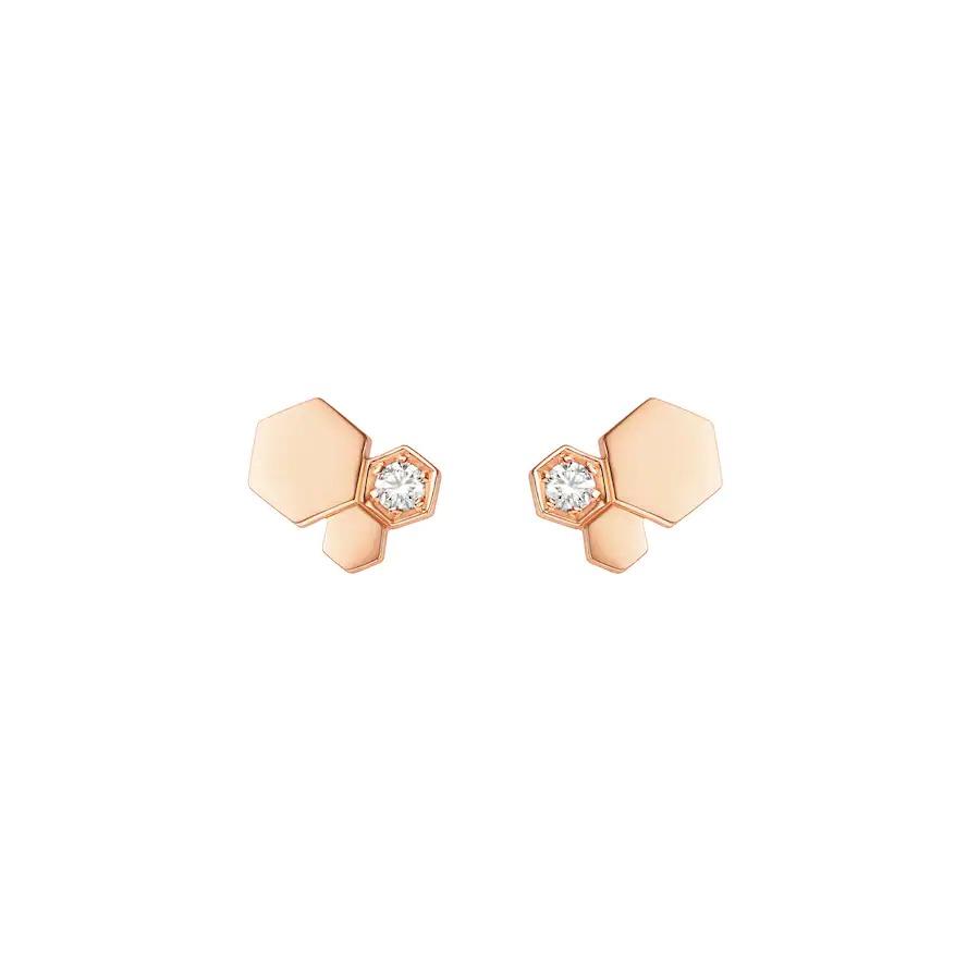 [Loran]BEE LOVE ROSE GOLD DIAMOND EARRINGS