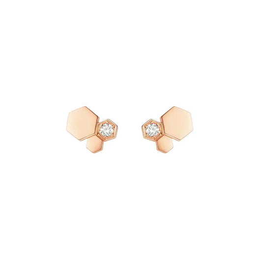 [Loran]BEE LOVE ROSE GOLD DIAMOND EARRINGS