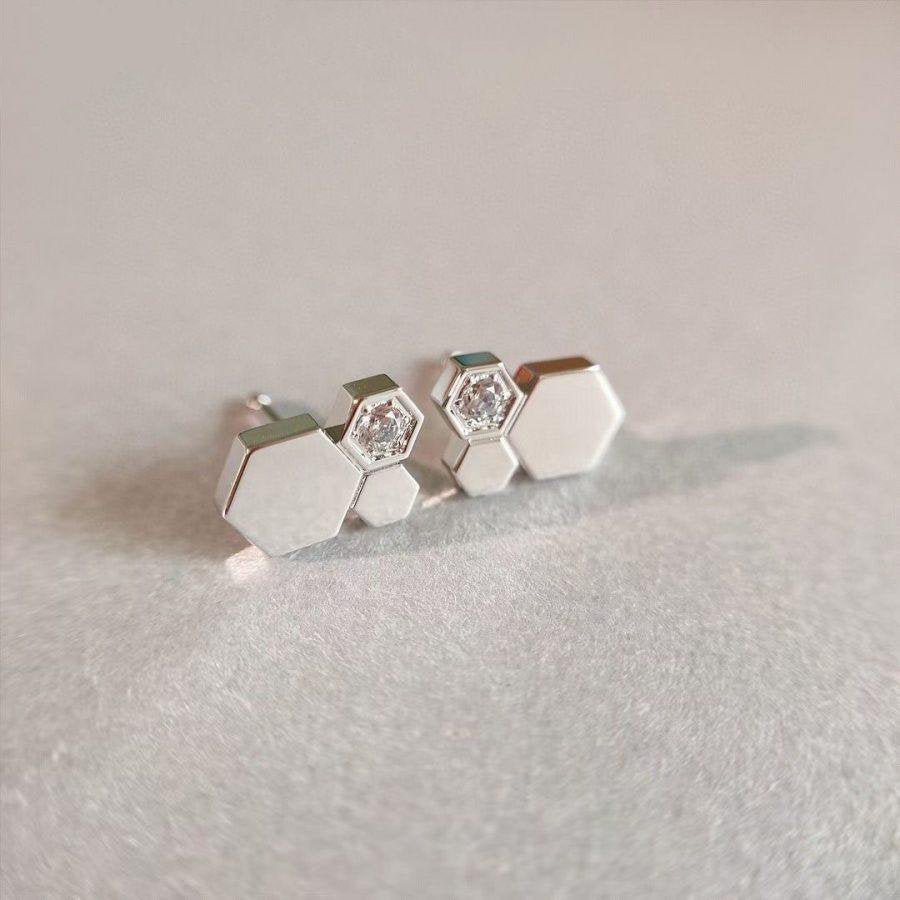 [Loran]BEE LOVE SILVER DIAMOND EARRINGS