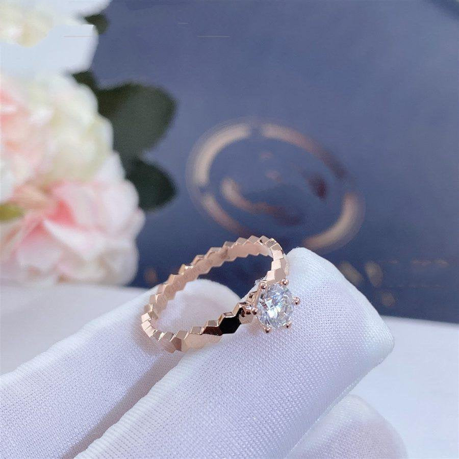 [Loran]BEE LOVE RING ROSE GOLD 1 DIAMOND