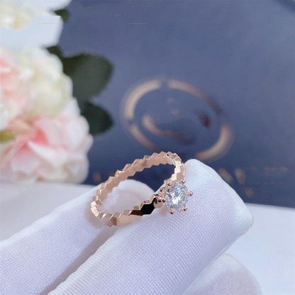 [Loran]BEE LOVE RING ROSE GOLD 1 DIAMOND