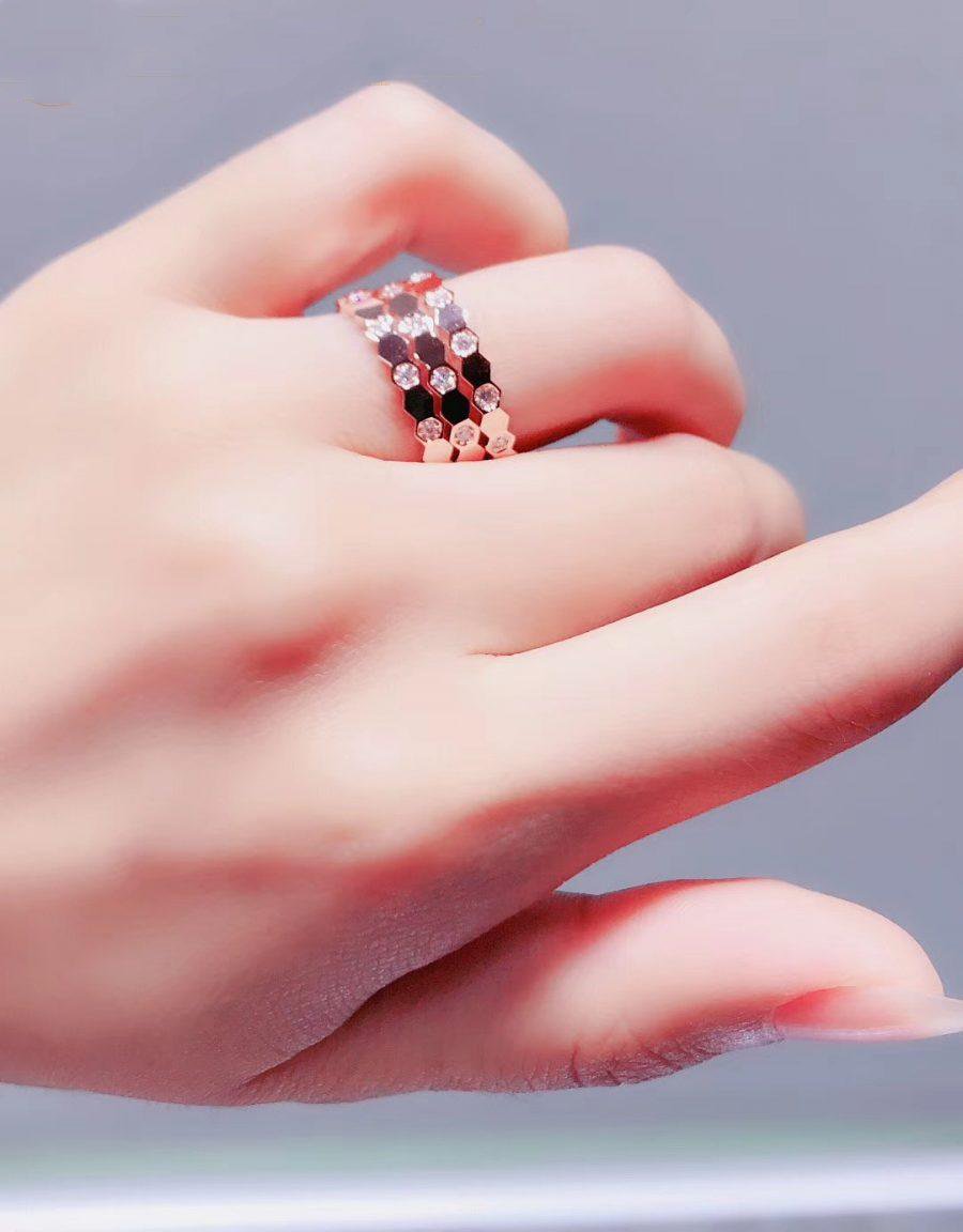 [Loran]BEE LOVE RING ROSE GOLD DIAMOND
