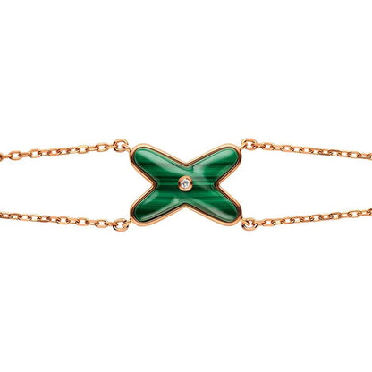 [Loran]JEUX BRACELET MALACHITE ROSE GOLD 1 DIAMOND