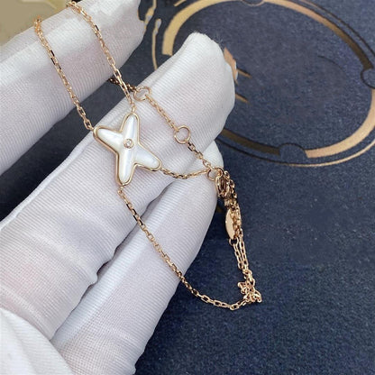 [Loran]JEUX BRACELET WHITE MOP ROSE GOLD 1 DIAMOND