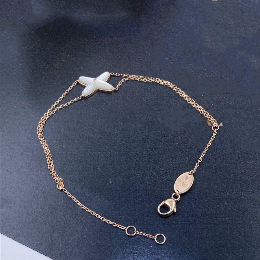 [Loran]JEUX BRACELET WHITE MOP ROSE GOLD 1 DIAMOND