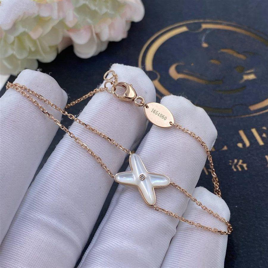 [Loran]JEUX BRACELET WHITE MOP ROSE GOLD 1 DIAMOND