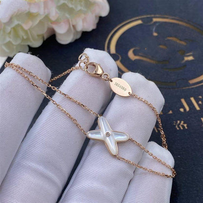 [Loran]JEUX BRACELET WHITE MOP ROSE GOLD 1 DIAMOND