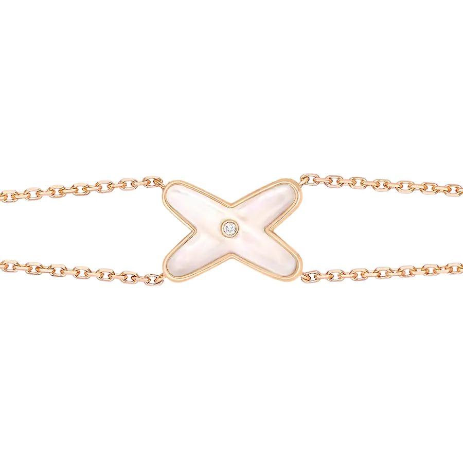 [Loran]JEUX BRACELET WHITE MOP ROSE GOLD 1 DIAMOND