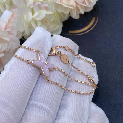 [Loran]JEUX BRACELET PINK MOP ROSE GOLD 1 DIAMOND
