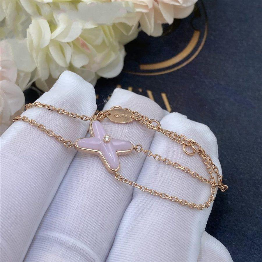 [Loran]JEUX BRACELET PINK MOP ROSE GOLD 1 DIAMOND