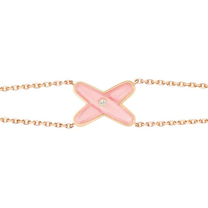 [Loran]JEUX BRACELET PINK MOP ROSE GOLD 1 DIAMOND